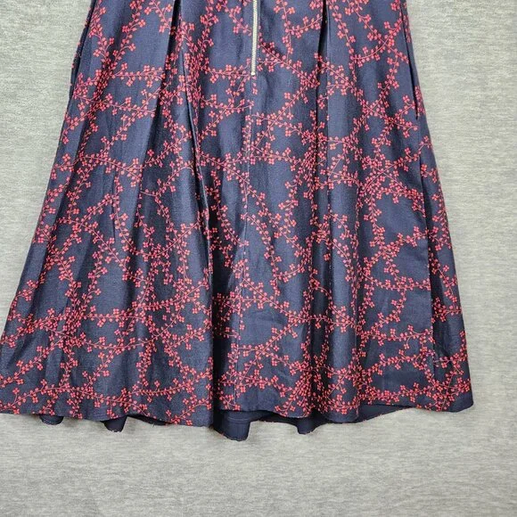 Draper James Clover Vines Nassau Navy Multi color printed Dress Size 8 - Picture 6 of 14